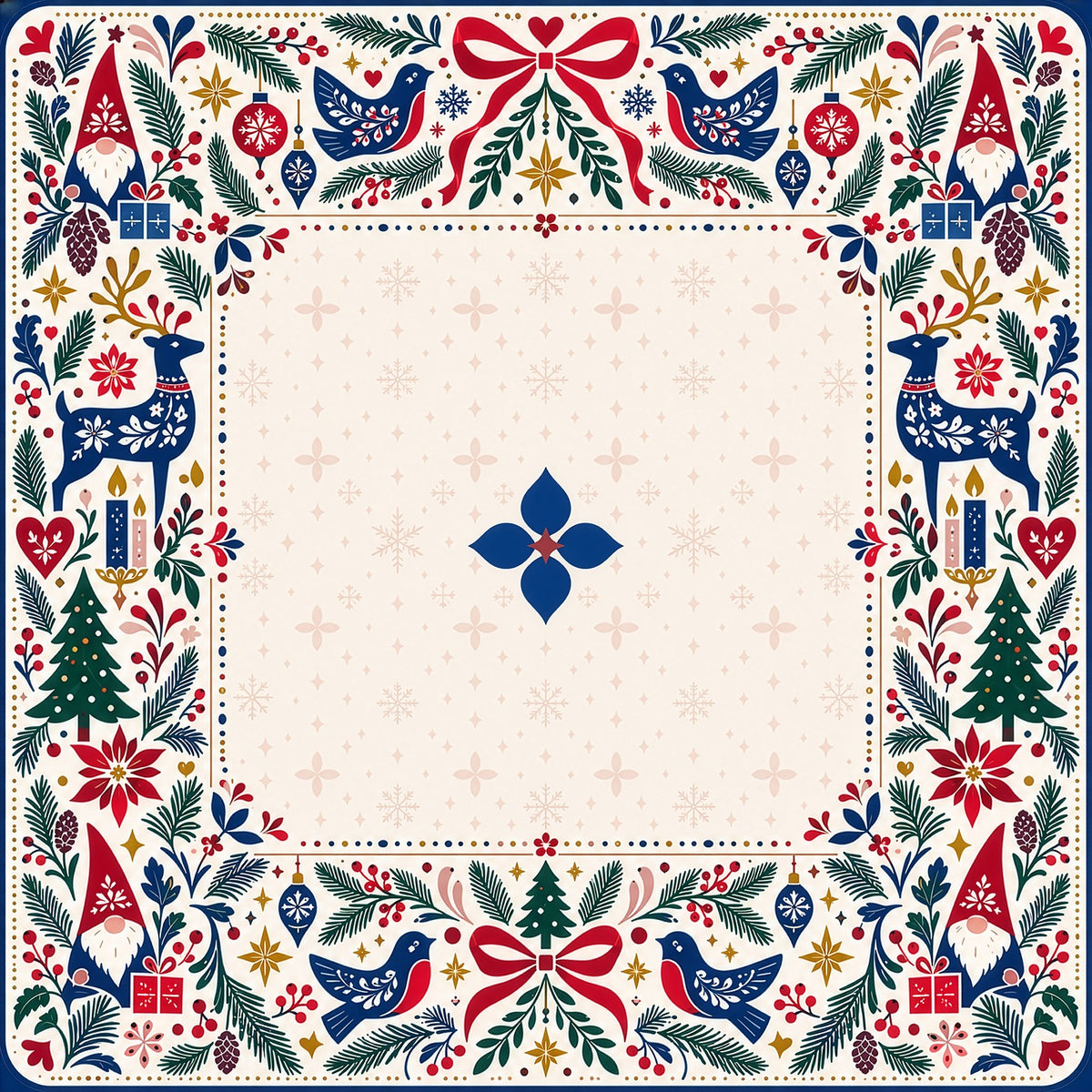 Nordic Christmas American Mahjong Mat