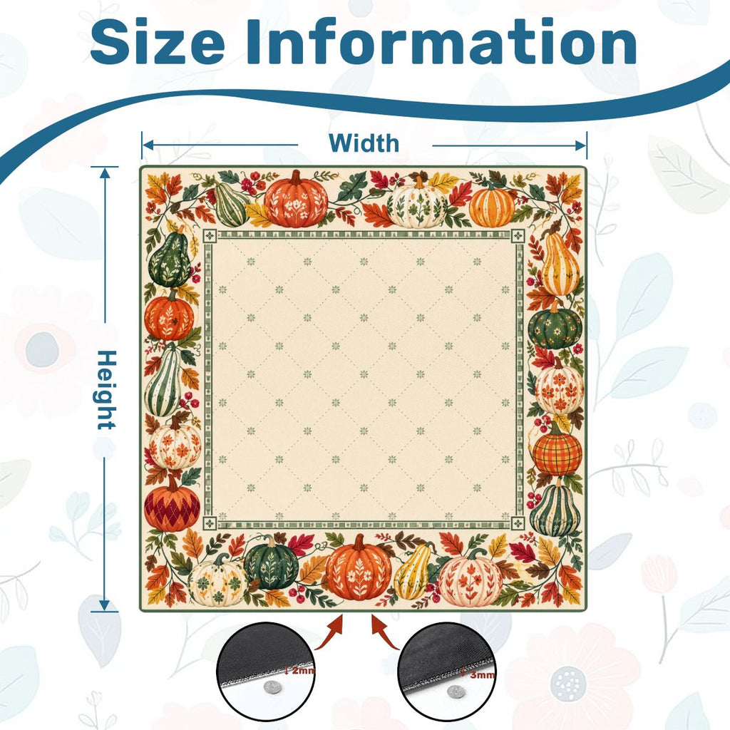 Harvest Pumpkin Garden Sleek-Surface American Mahjong Mat – 2 Sizes Available