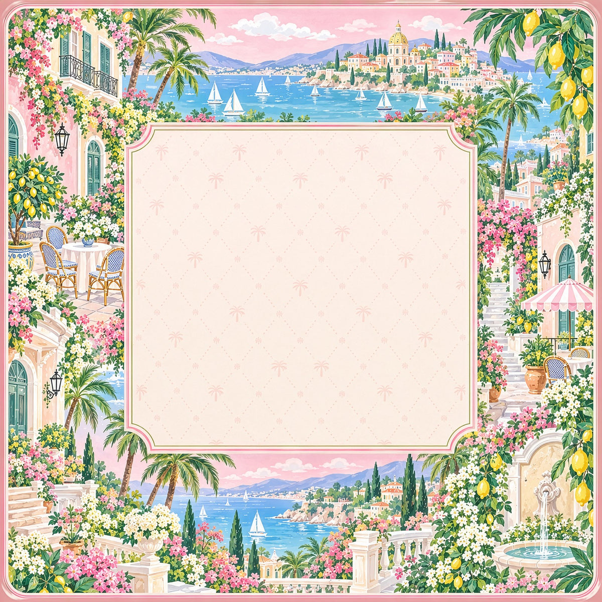 Riviera Garden American Mahjong Mat