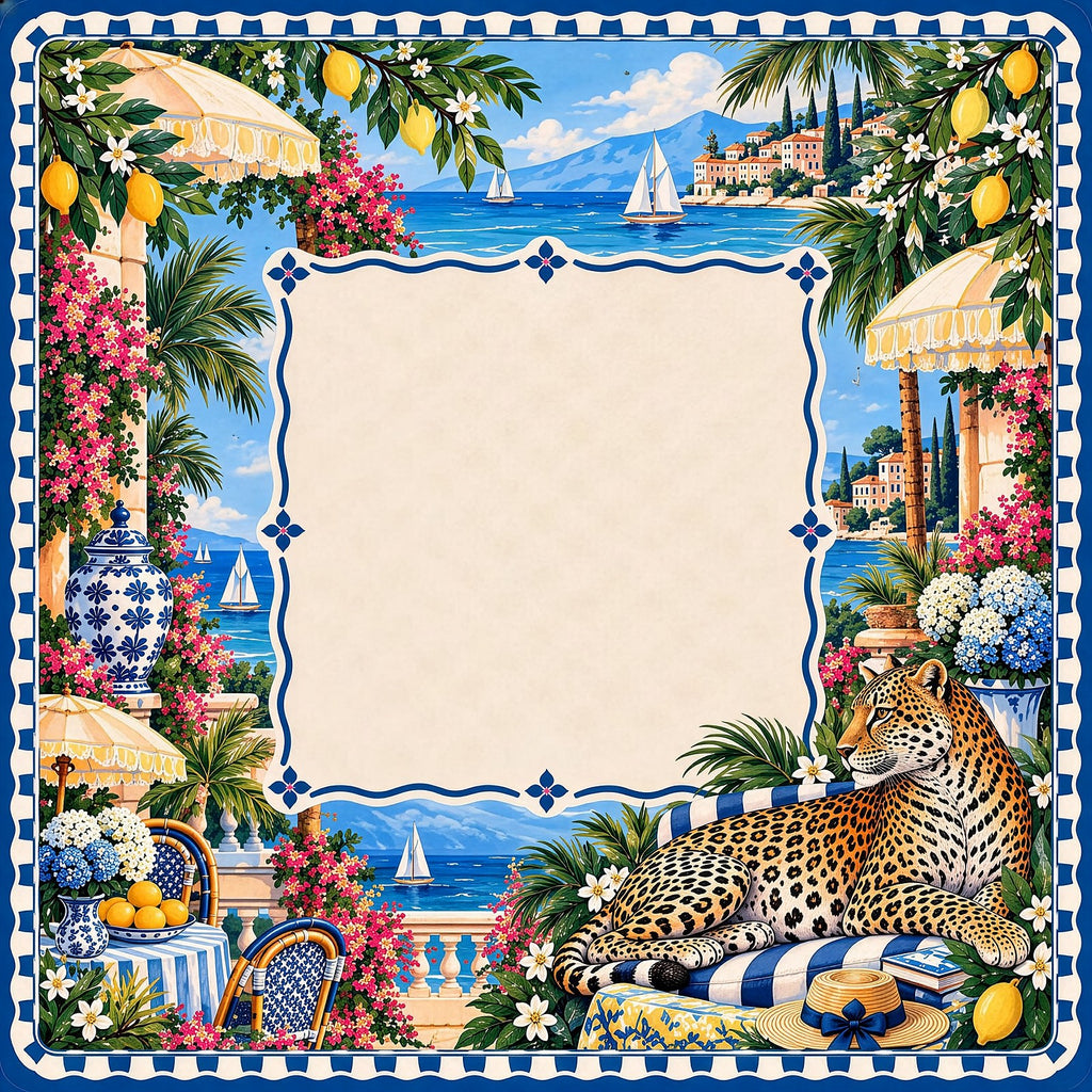 Riviera Leopard Garden American Mahjong Mat