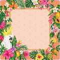 Tropical Cockatoo Garden American Mahjong Mat