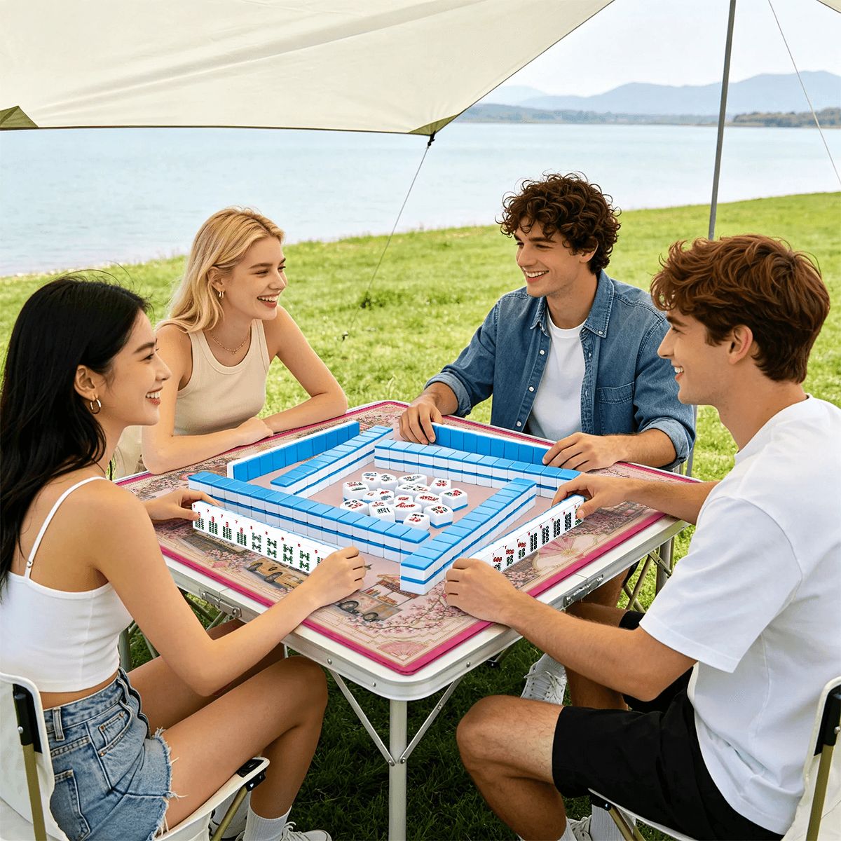 New York Reverie American Mahjong Mat – 31.5in, 2.5mm - Ship Folded