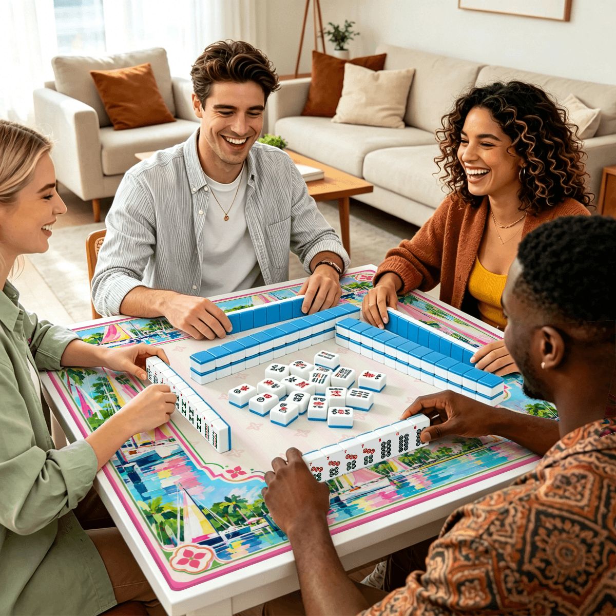 Palm Beach Regatta Sleek-Surface American Mahjong Mat – 2 Sizes Available